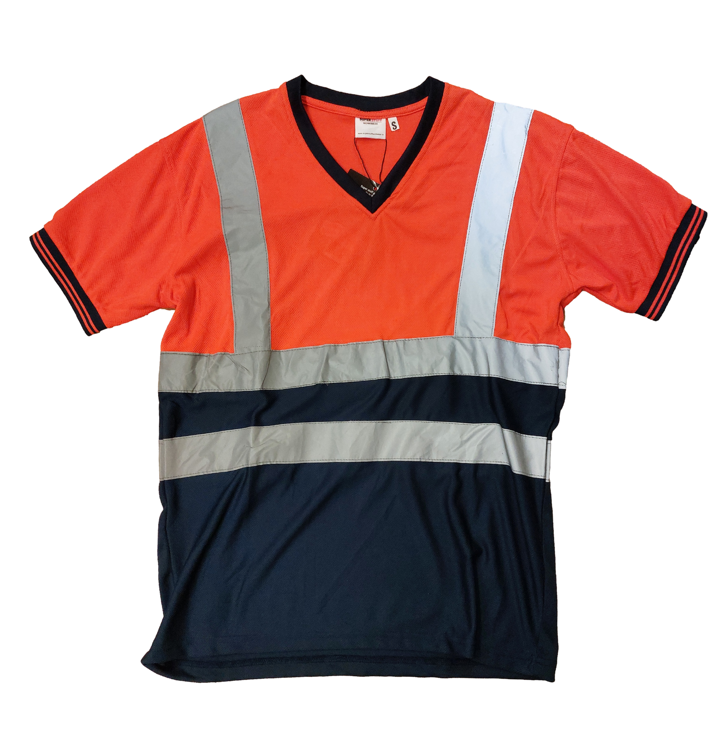 Hi Vis Two Tone V Neck T-Shirt