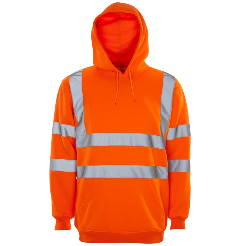 Orange Hi Vis Hoodie EN ISO 20471 GO/RT 3279/RIS-3279-TOM - SuperStuff Workwear