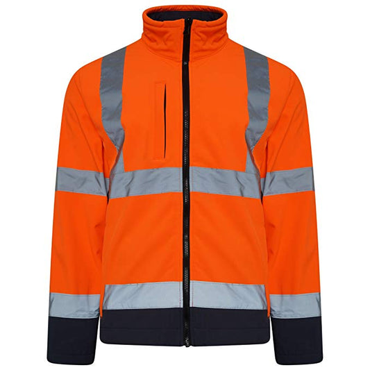 Orange Hi Vis Two Tone Softshell JACKET - SuperStuff Workwear