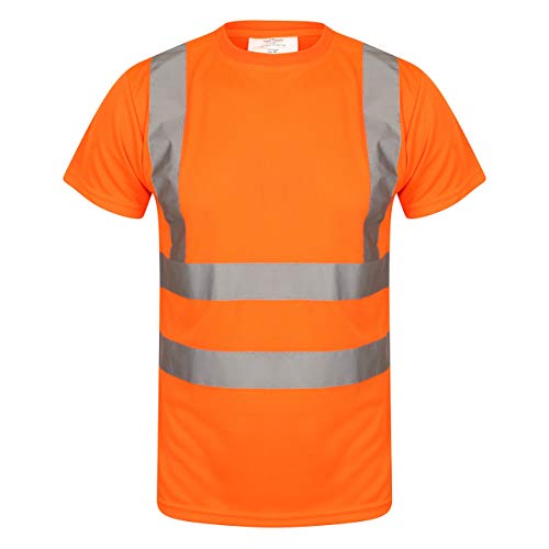 Hi Vis Crew Neck T Shirt EN ISO 471 - Yellow - Back View - SuperStuff Workwear