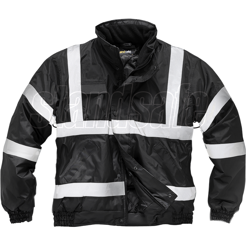 Kids Black Safety Jacket - SuperStuff Workwear
