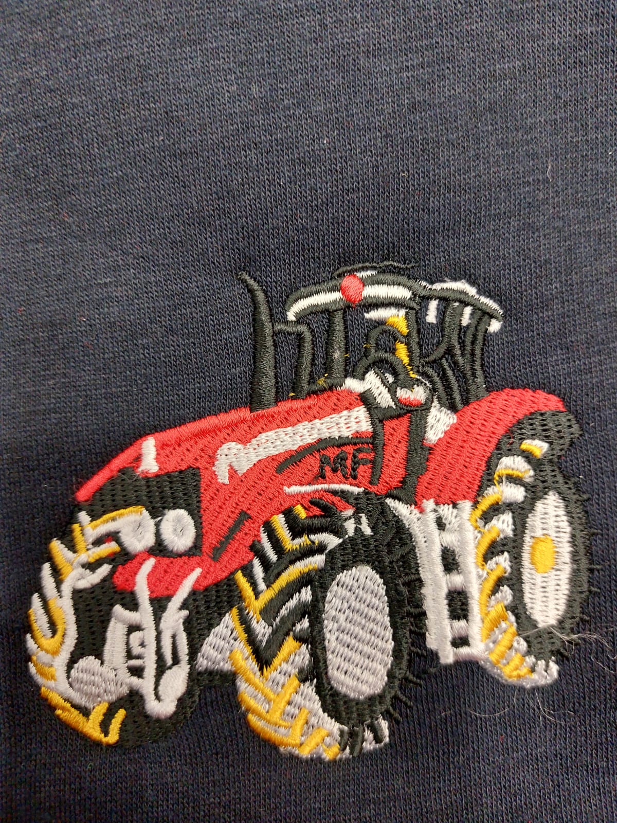 Kids Red Tractor Hoodie - Side View - SuperStuff Workwear