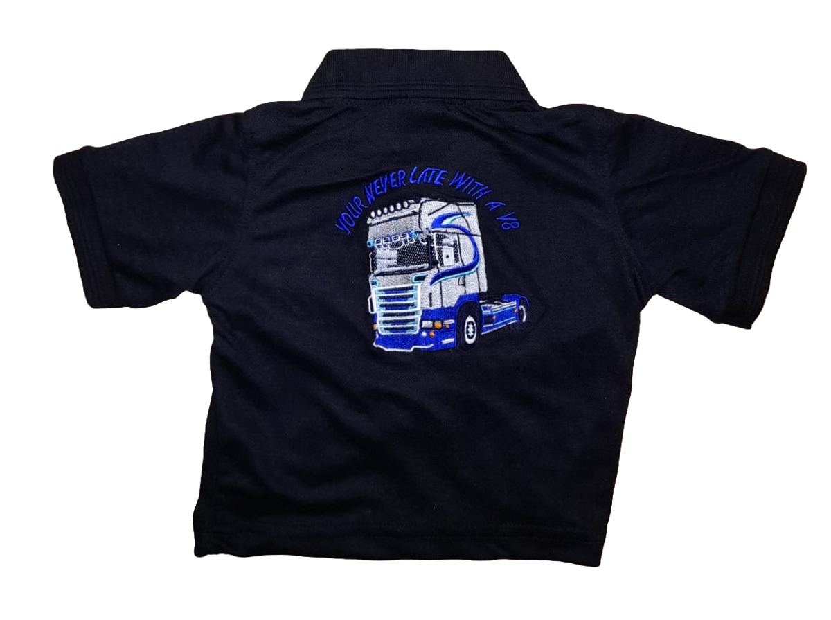 Kids lorry Polo - Back View - SuperStuff Workwear