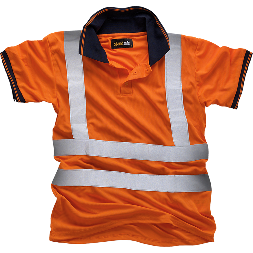 Hi Vis Polo EN ISO 20471 - Yellow - Back View - SuperStuff Workwear