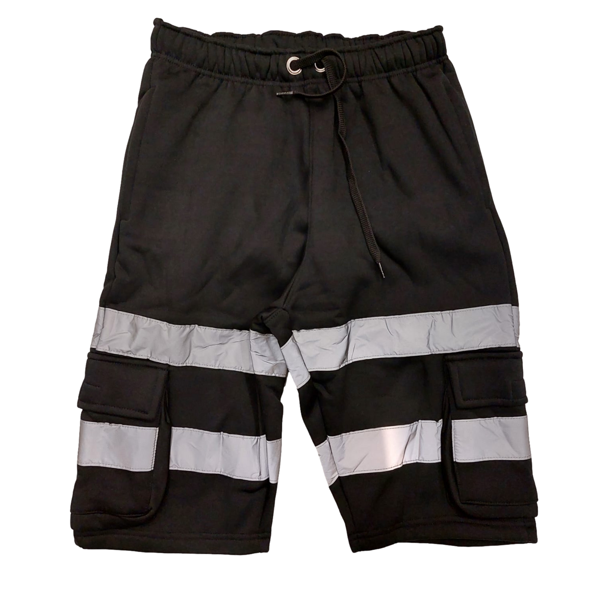 Hi Vis Fleece combat shorts - Orange/Navy - Side View - SuperStuff Workwear