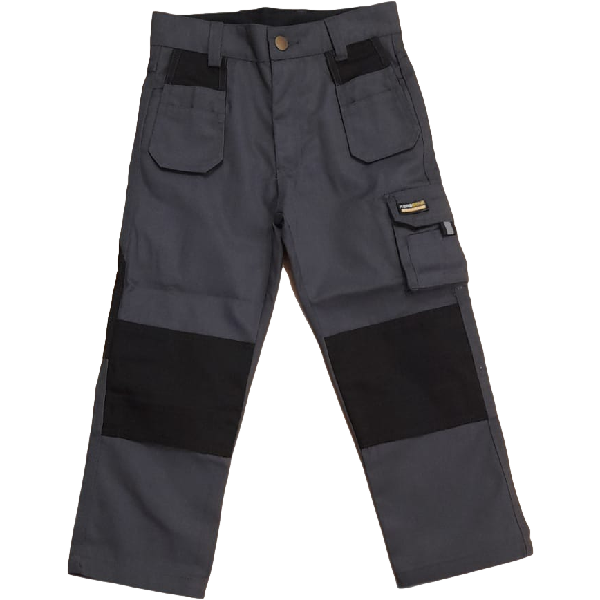 Kerosene  Pro Work Junior Trouser Grey/Black - Back View - SuperStuff Workwear