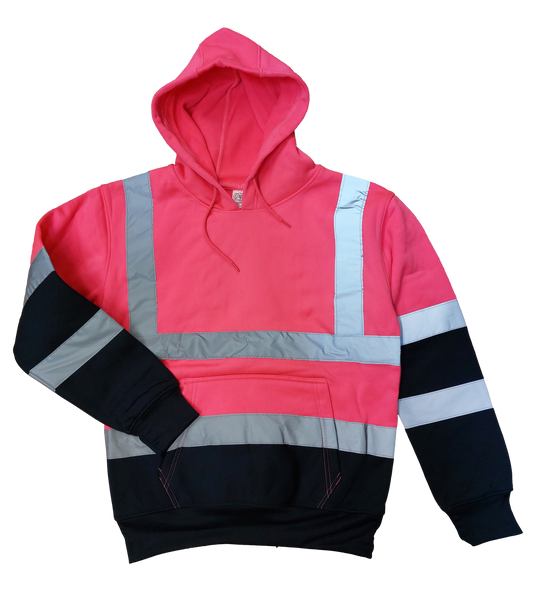 Pink Hi Vis Hoody - SuperStuff Workwear