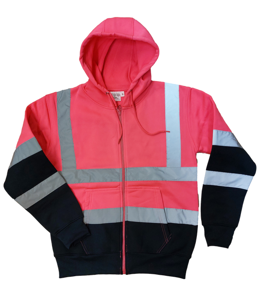 Pink Hi Vis Zipper - SuperStuff Workwear