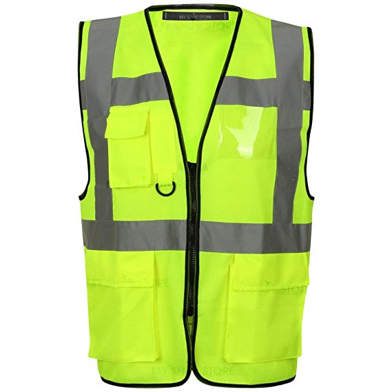 Multi Pocket Zipped Hi Vis Vest Orange EN ISO 20471 GO/RT 3279/RIS-3279-TOM - SuperStuff Workwear