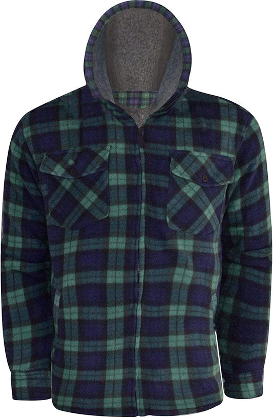 Sherpa Fleece Lined Padded Hooded Lumberjacket