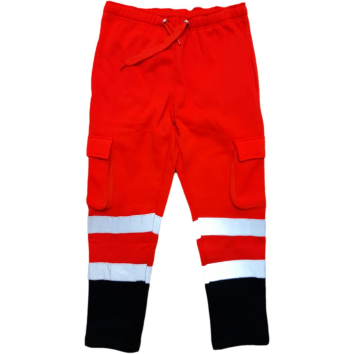 Fleece Hi Vis Bottoms - Yellow/Navy - Back View - SuperStuff Workwear