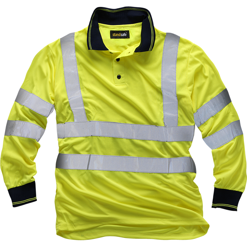 Long Sleeve Hi Vis Polo Shirt EN ISO 20471