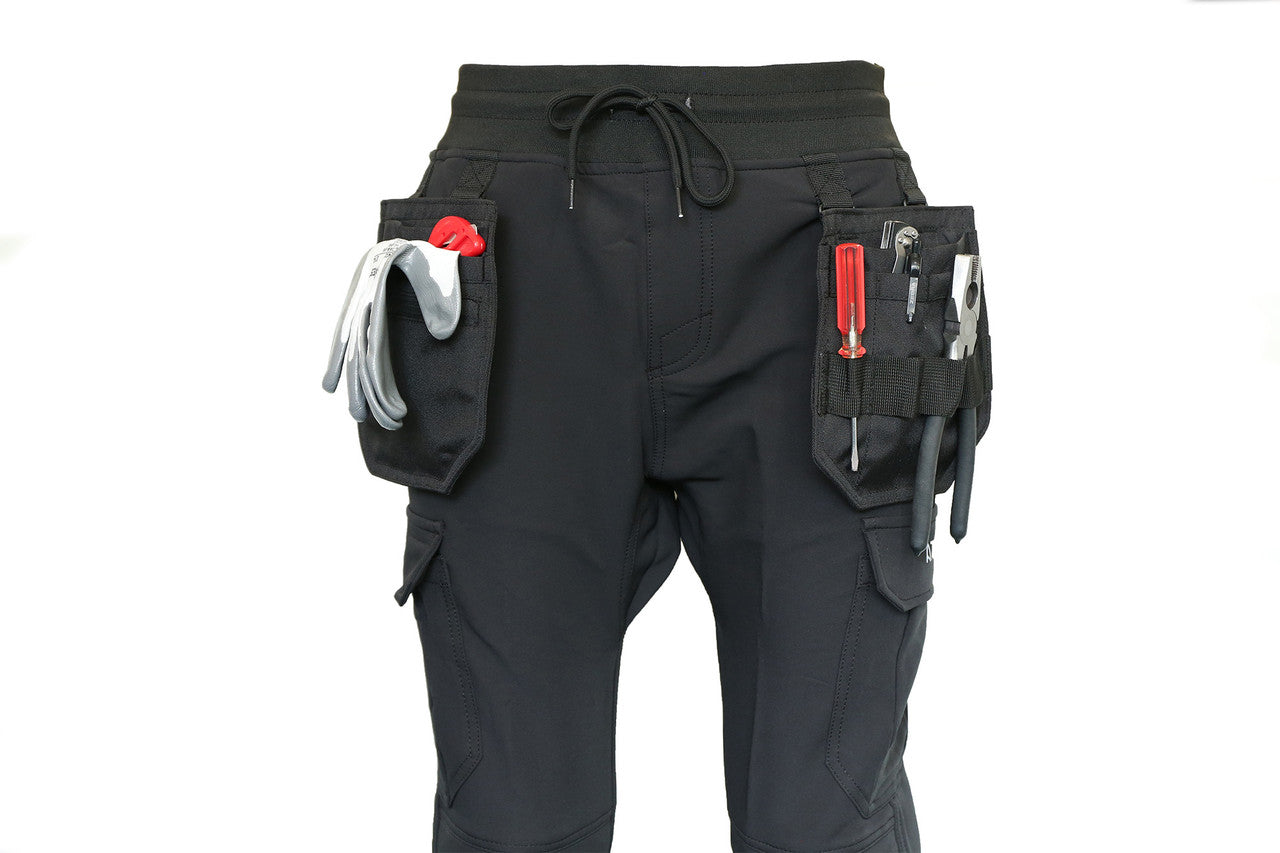Hi Vis Contrast Stretch Jogger Bottom - Back View - SuperStuff Workwear
