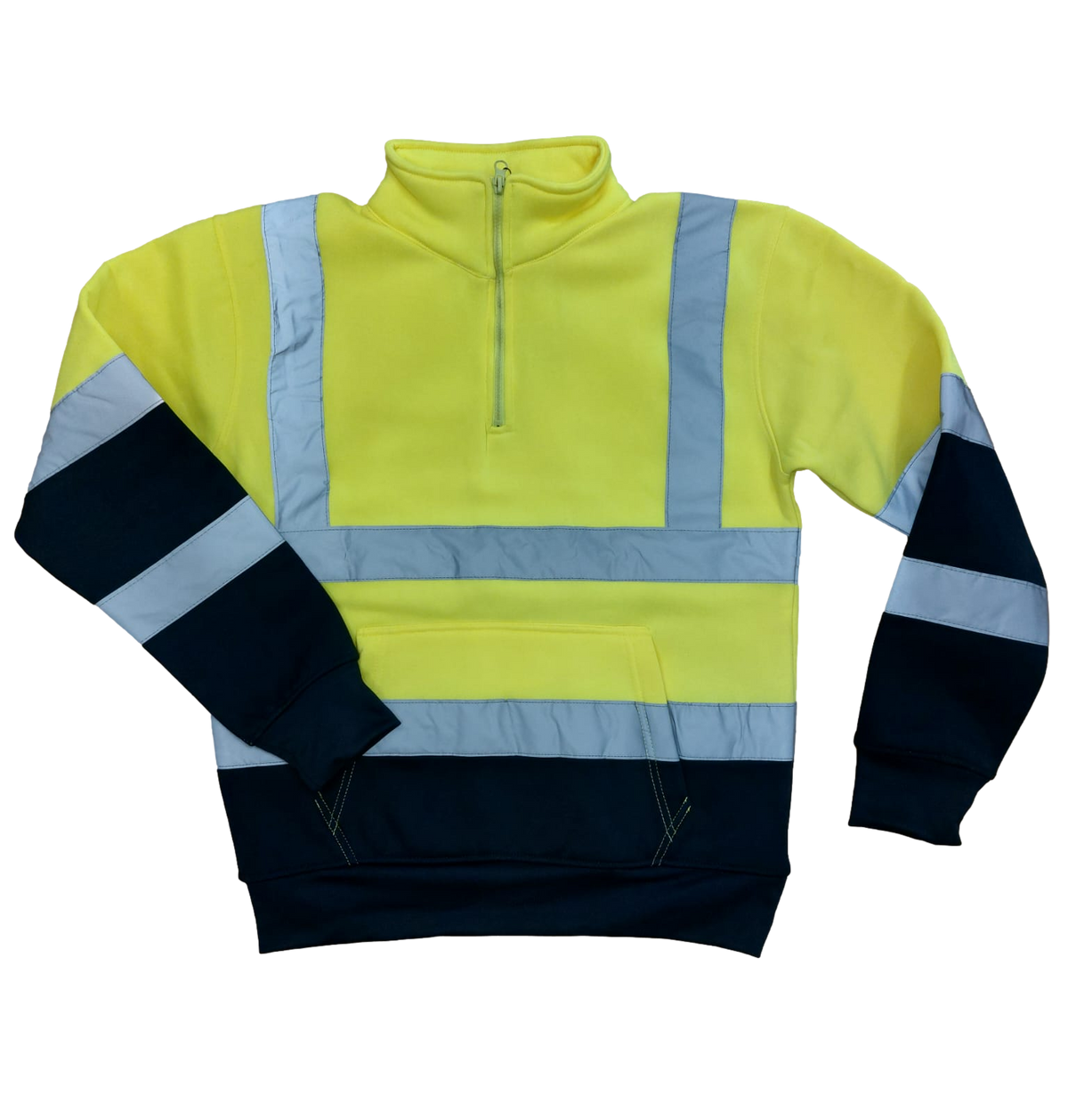 Hi Vis Two Tone Half zip - Yellow/Navy - SuperStuff Workwear