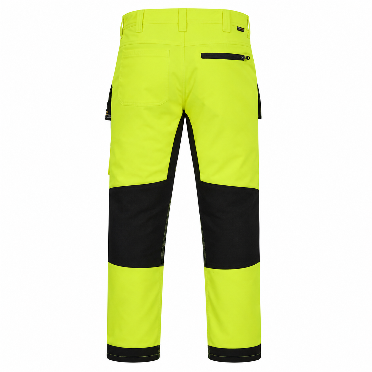 Yellow/Navy Flourescent Softshell Stretch Work Trousers