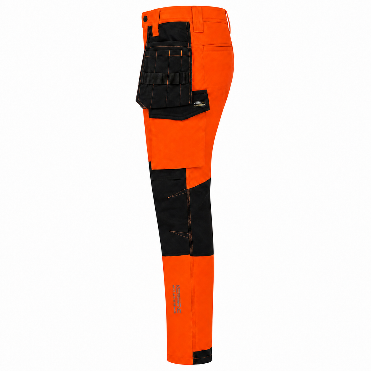 Yellow/Navy Flourescent Softshell Stretch Work Trousers
