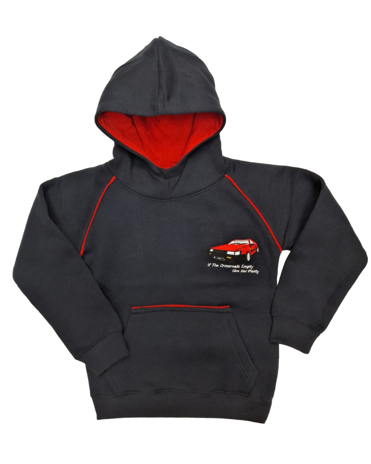 Kids Red Car Hoodie